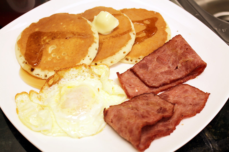 Order B. 1 Egg, Pancake and Bacon food online from Sunshine Ice store, Weehawken on bringmethat.com