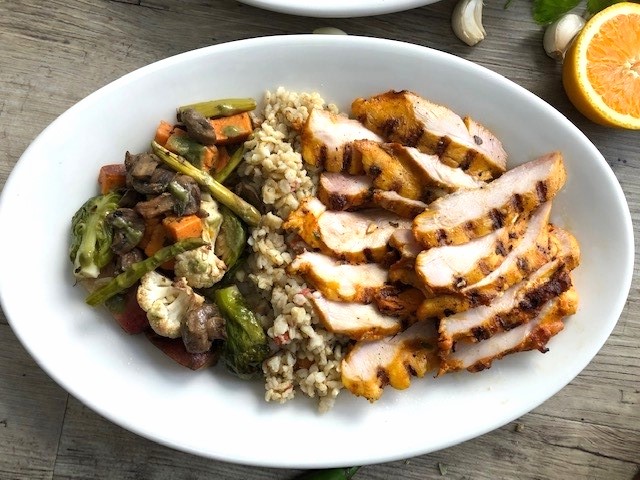 Order NEW Power Plate With Citrus Chicken Asado food online from Sharky Woodfired Mexican Grill store, Beverley Hills on bringmethat.com