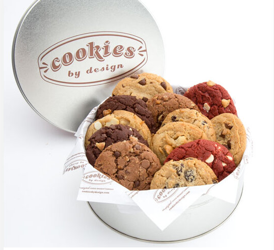 Order Tin of 1 Dozen food online from Cookies by Design store, Scottsdale on bringmethat.com