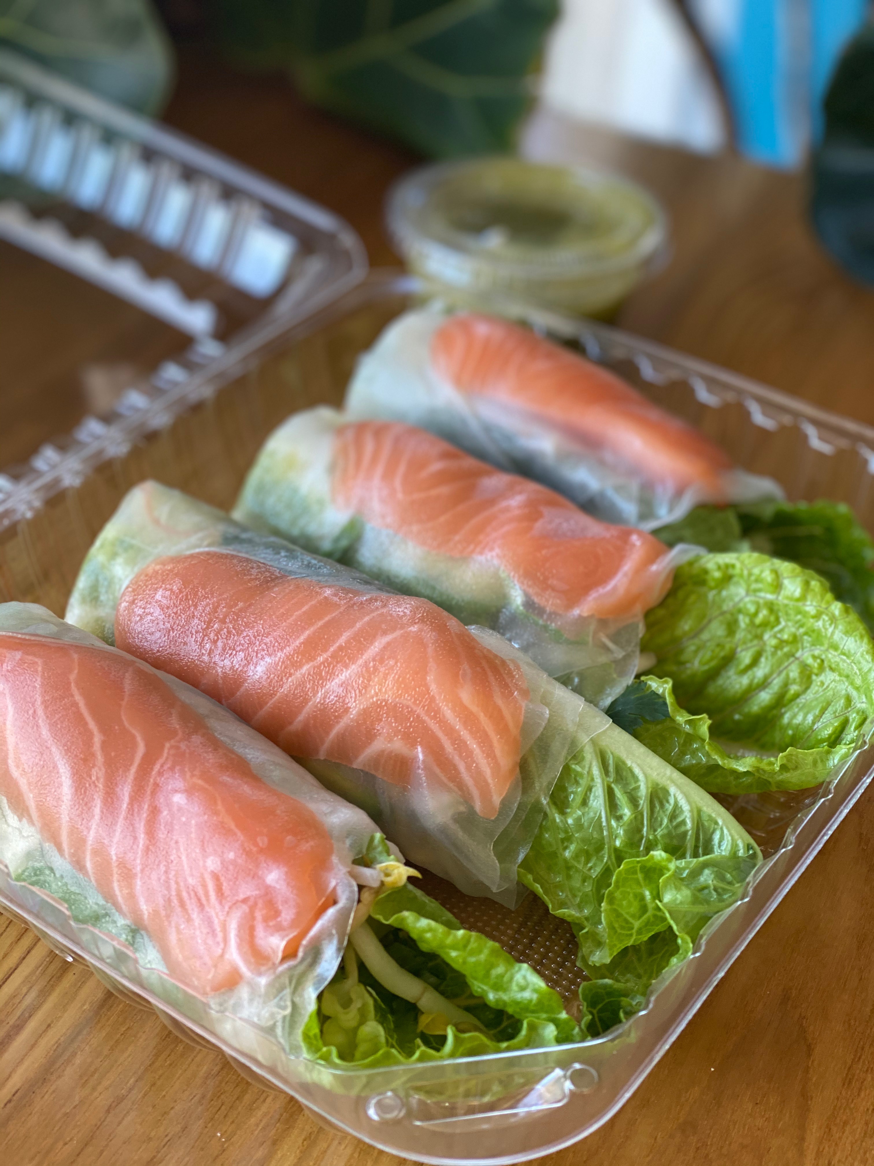 Order Salmon Garden Rolls food online from Good Goose Cafe store, Los Angeles on bringmethat.com