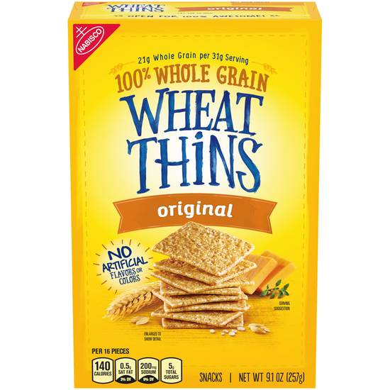 Order Nabisco Crackers Wheat Thins (9.1 oz) food online from Rite Aid store, Yamhill County on bringmethat.com