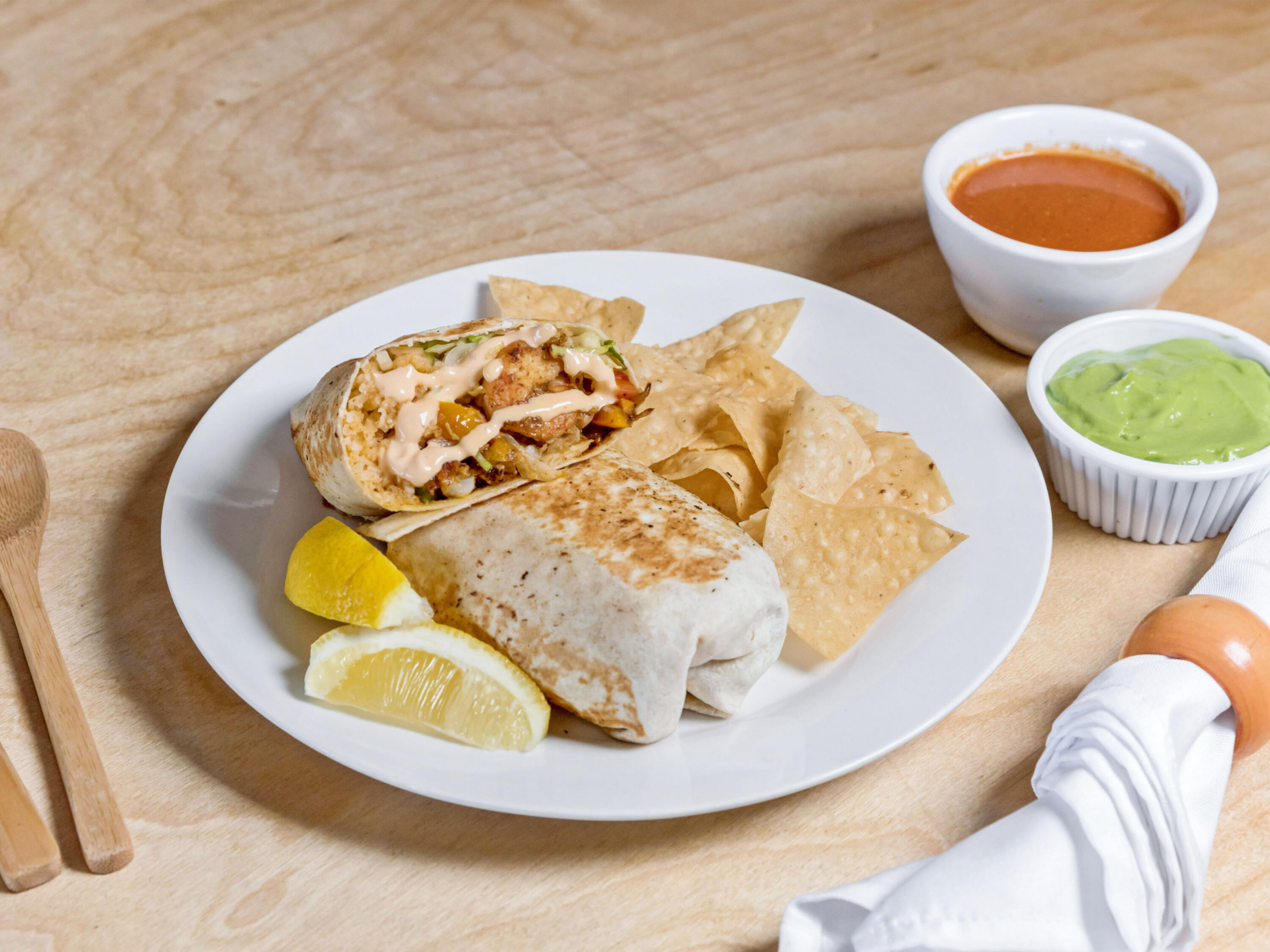 Order Shrimp Burrito  food online from Surfin Chicken Grill store, San Clemente on bringmethat.com