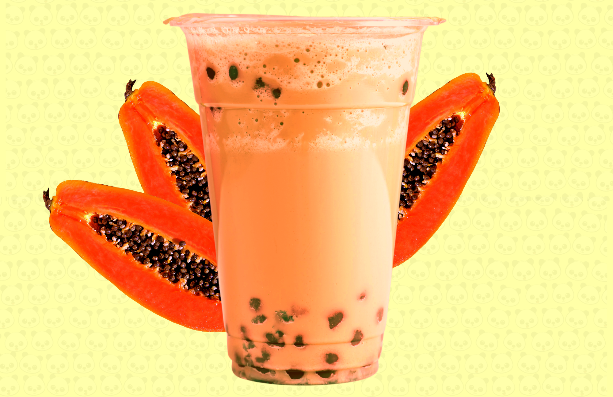 Order Papaya Milk Tea food online from Bamboo store, San Antonio on bringmethat.com