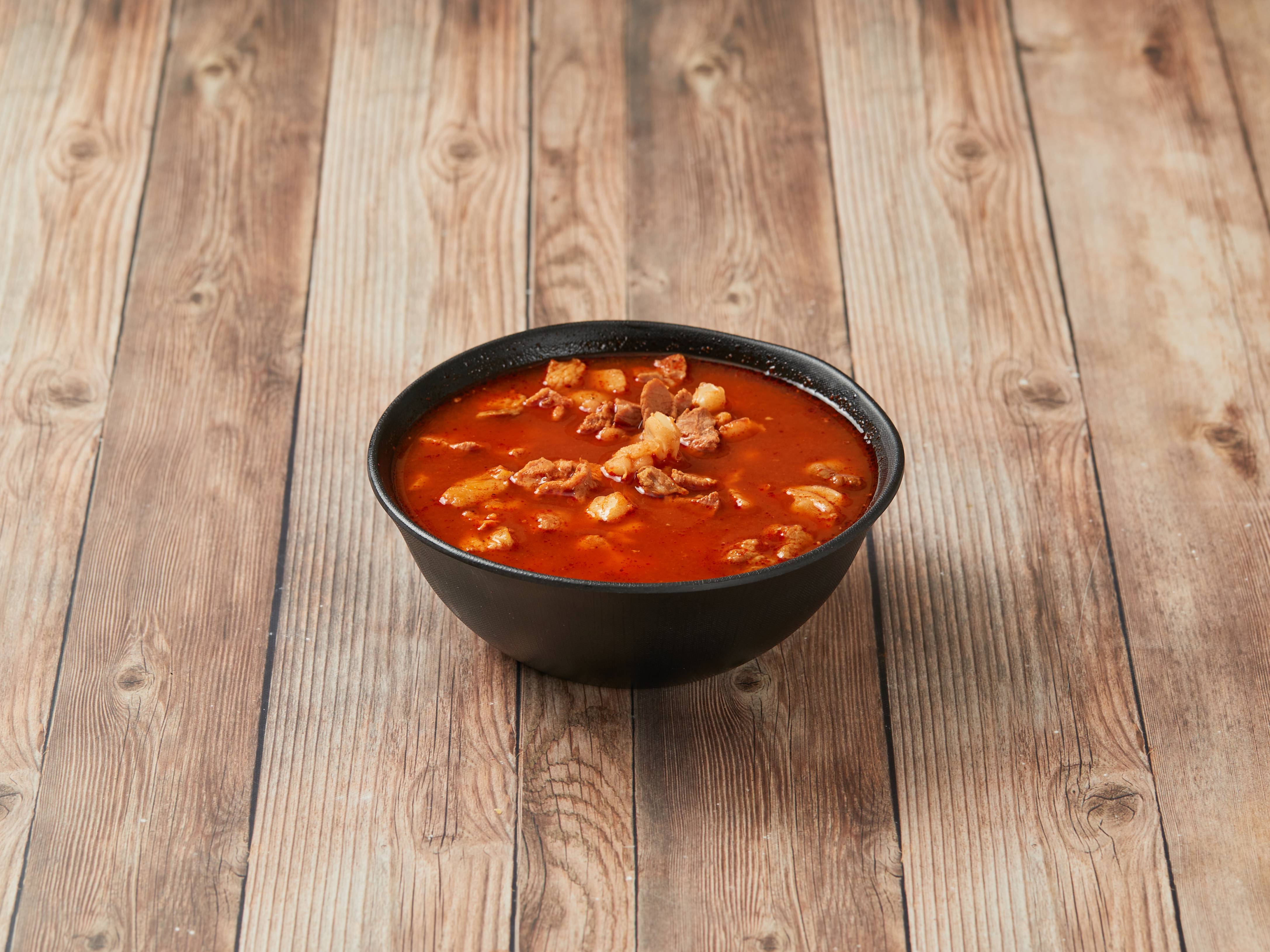 Order Red Chili Pork Soup food online from Tacomex Chambers store, Aurora on bringmethat.com