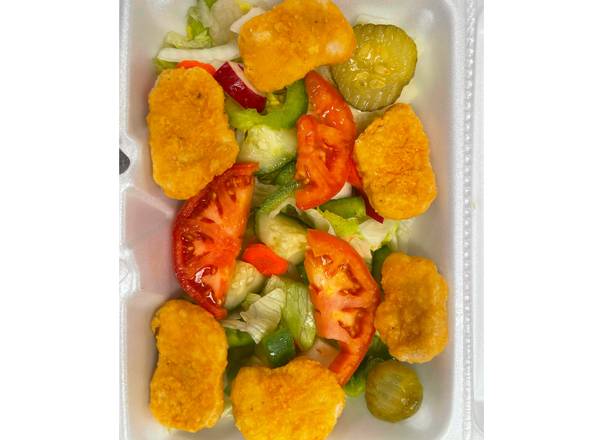Order Nuggets (6 pcs) Over Salad food online from Kennedy Fried Chicken store, Monticello on bringmethat.com