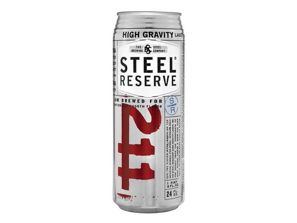 Order Steel Reserve 211 High Gravity Lager Beer - 24oz Can food online from American Spirits Beverage Co store, Dallas on bringmethat.com