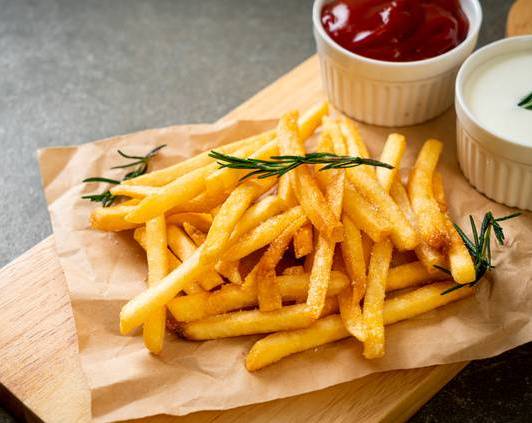 Order French Fries food online from Finish Line Burgers store, Dallas on bringmethat.com