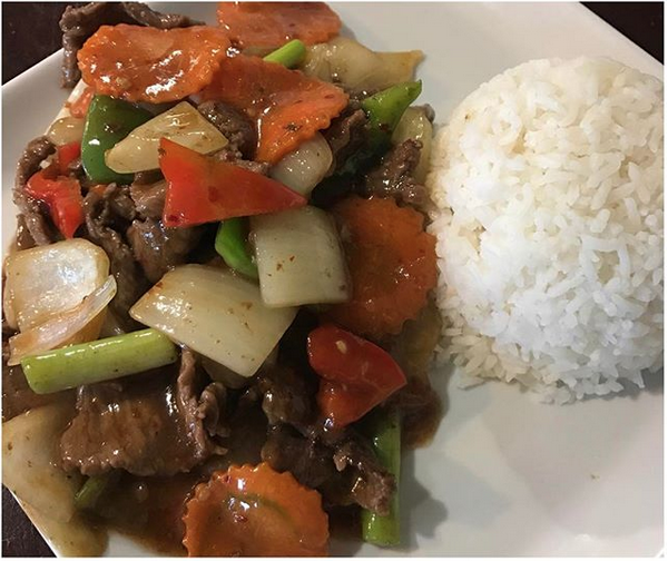 Order Spicy Beef food online from Wanya Thai Restaurant store, Canyon Country on bringmethat.com