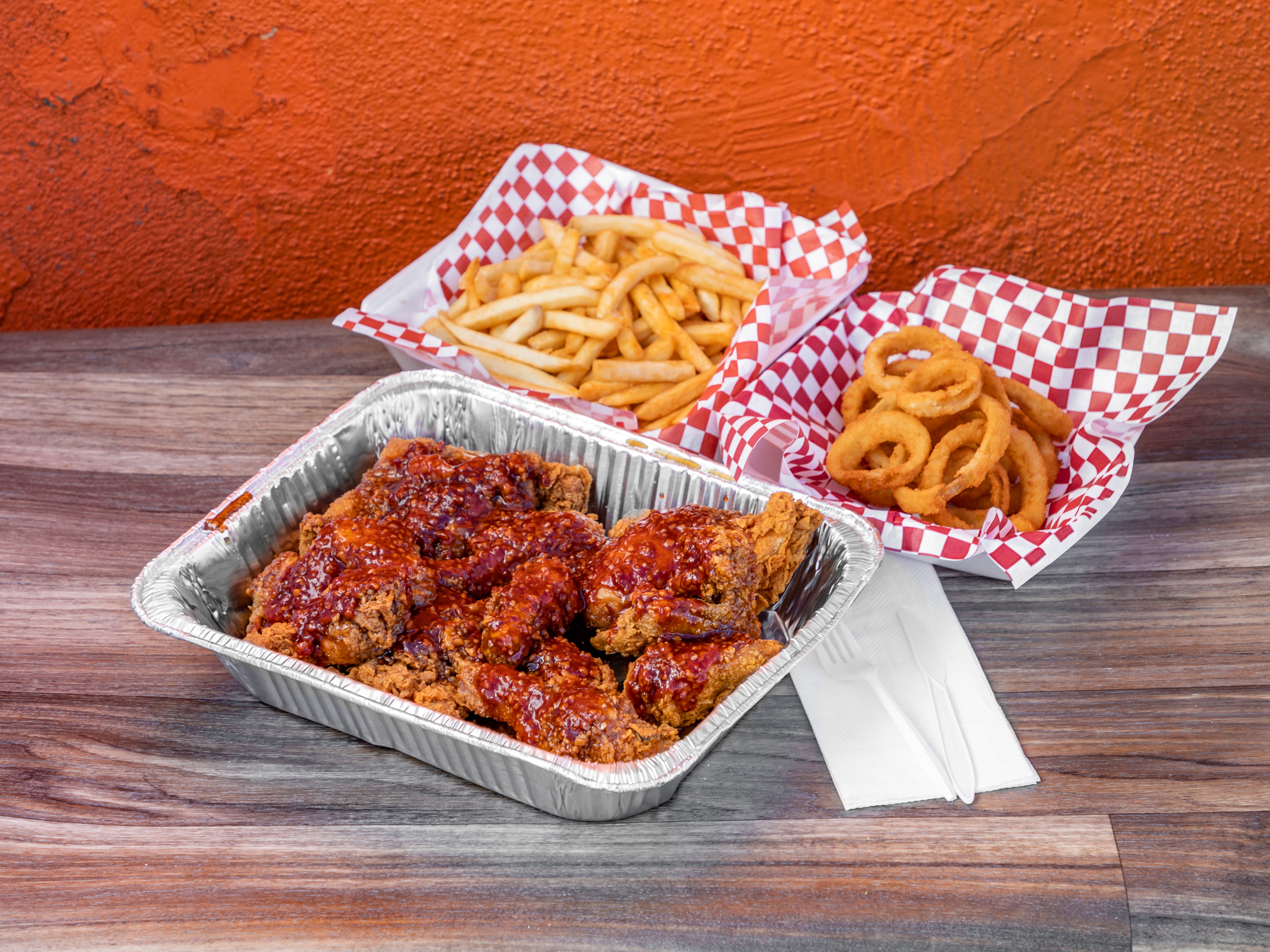 Order  20 Piece Sweet and Spicy Chicken and 2 Large Sides food online from Charlie Famous Fried Chicken store, Los Angeles on bringmethat.com
