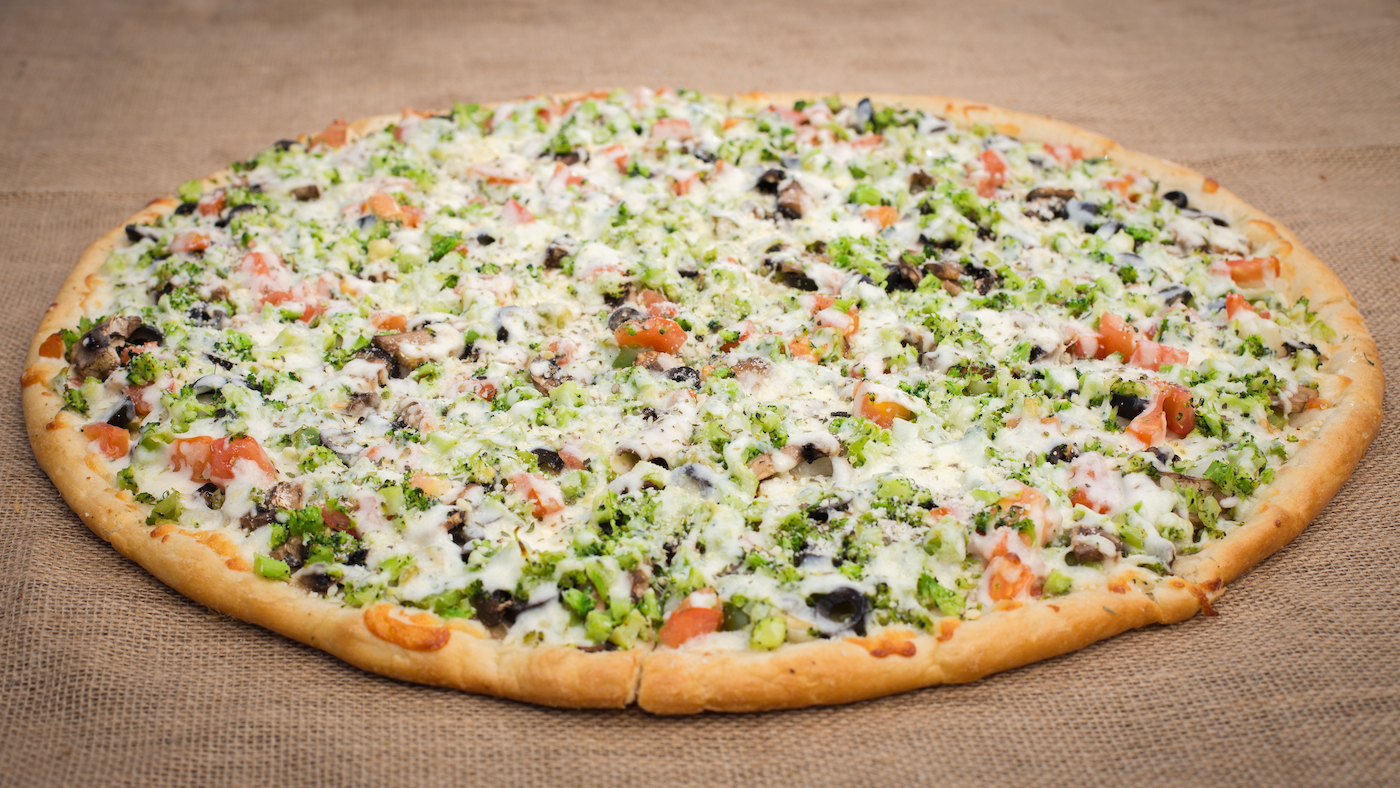 Order Veggie Lovers Pizza food online from Golden Desserts store, Albany on bringmethat.com