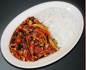 Order [B3] 오징어 덮밥 / Spicy Calamari Plate with Rice food online from Jjang Restaurant store, Buena Park on bringmethat.com