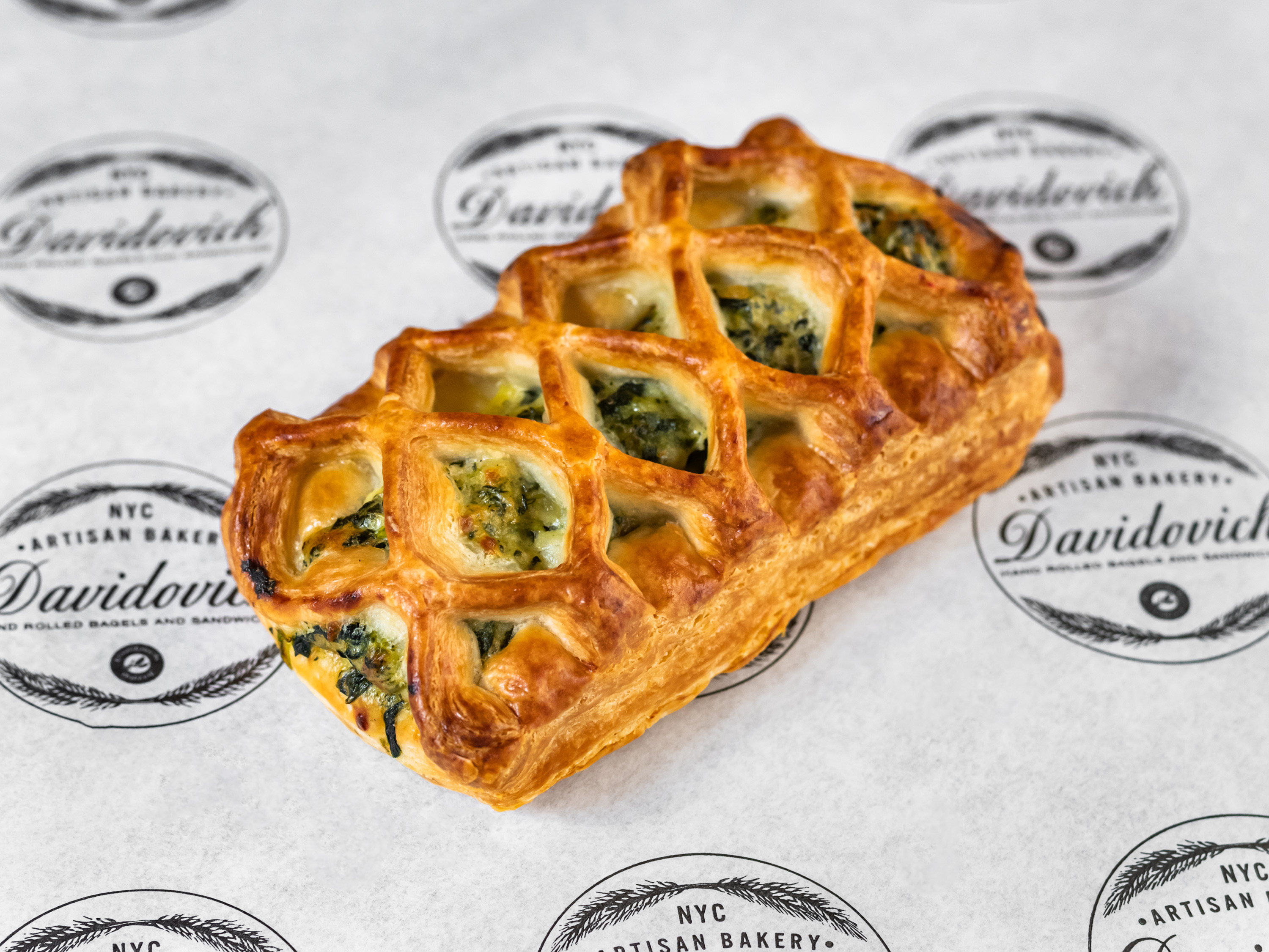 Order Feta & Spinach Savory Croissant food online from Davidovich bakery nyc store, New York on bringmethat.com