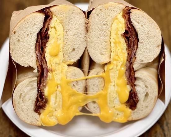 Order 2 Eggs Bacon & Cheese food online from My Three Sons Bagels store, Garden City on bringmethat.com