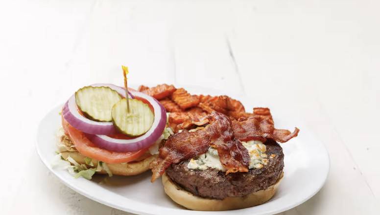 Order Black n’ Bleu Bacon Burger food online from Gator's Dockside store, Orlando on bringmethat.com
