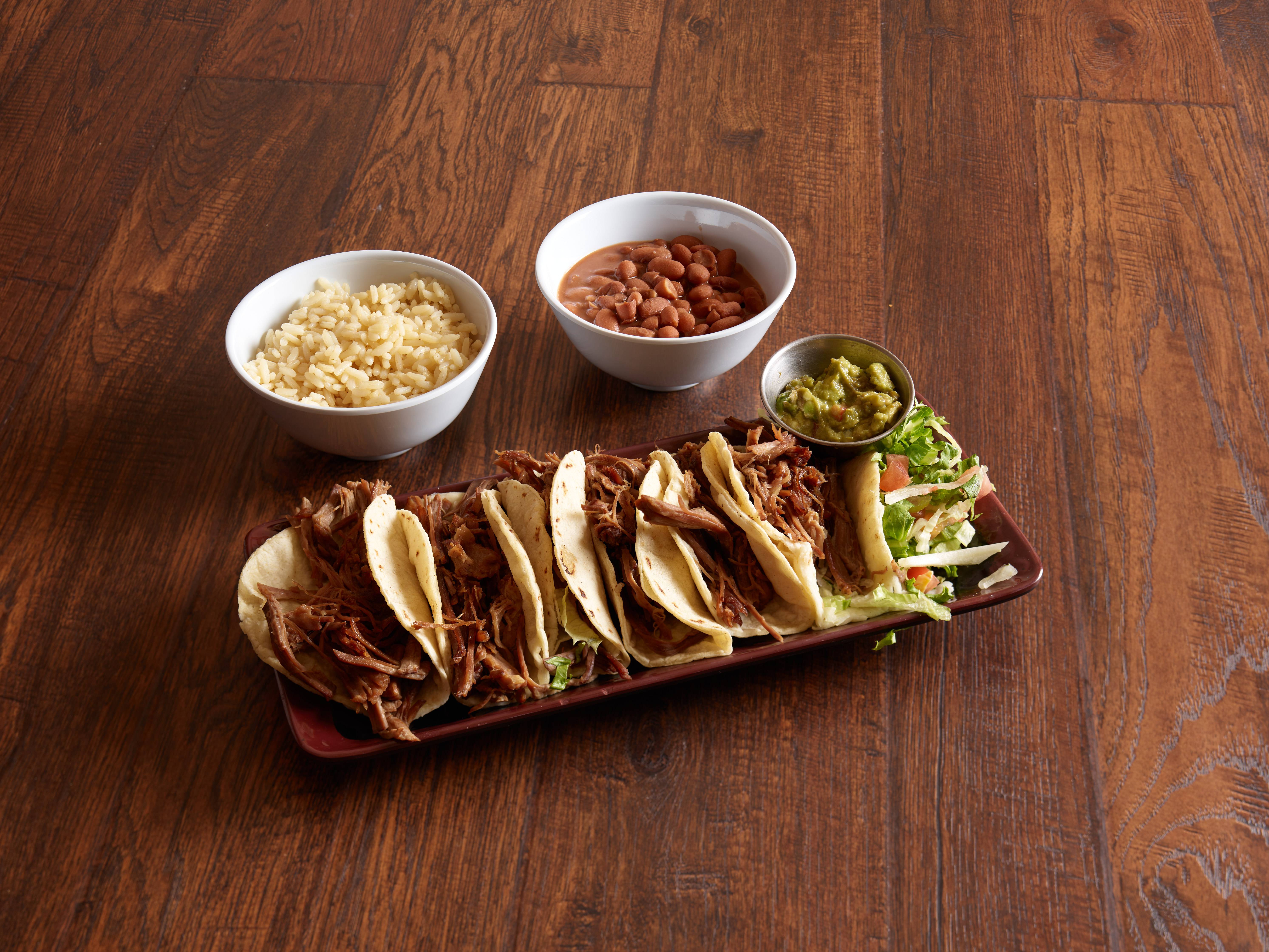 Order Brisket Taco Plate food online from Cocina Azul store, Albuquerque on bringmethat.com