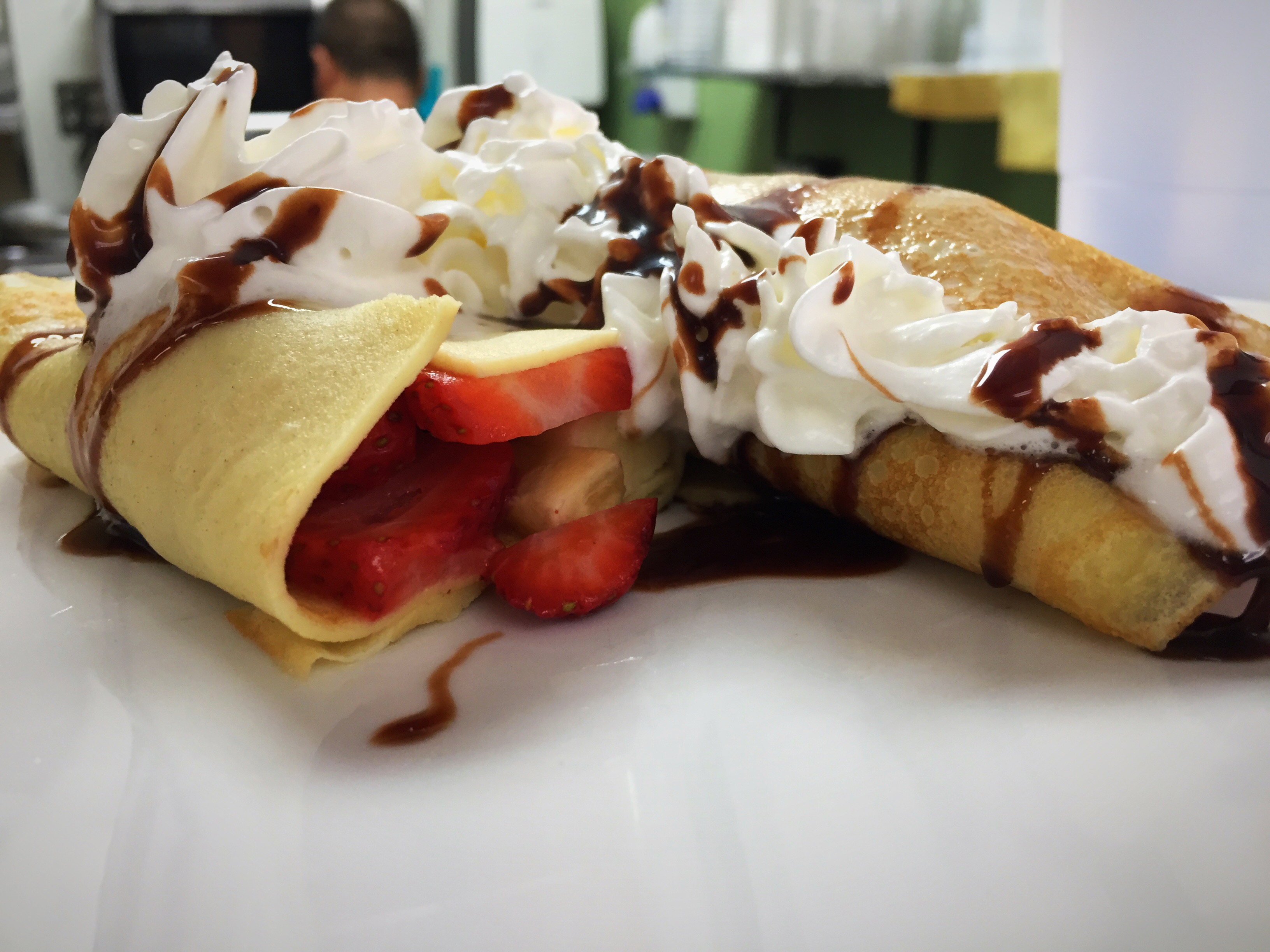 Order Strawberries, Bananas and Nutella Crepe food online from Healthy Garden & Gourmet Pizza store, Collingswood on bringmethat.com
