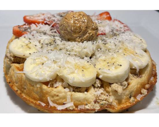 Order Protein Belgian Waffle food online from Big Juice Bar store, Cathedral City on bringmethat.com