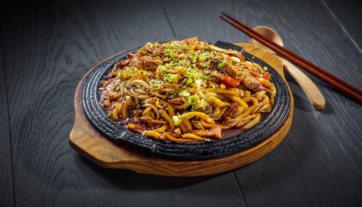 Order Spicy Stir Fried Yaki Udon food online from Starfish Sushi - Downey store, Downey on bringmethat.com
