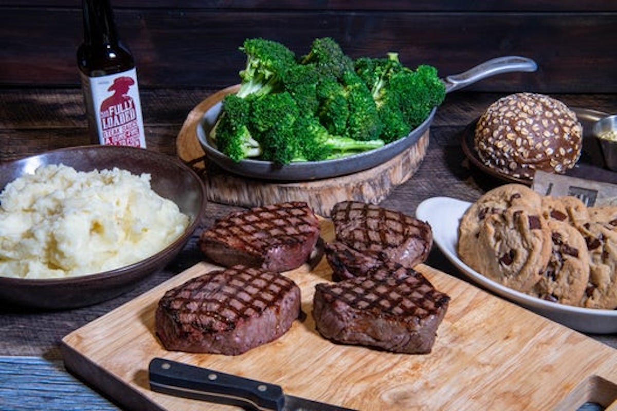 Order Filet Mignon Family Meal  food online from Black Angus Steakhouse store, Albuquerque on bringmethat.com