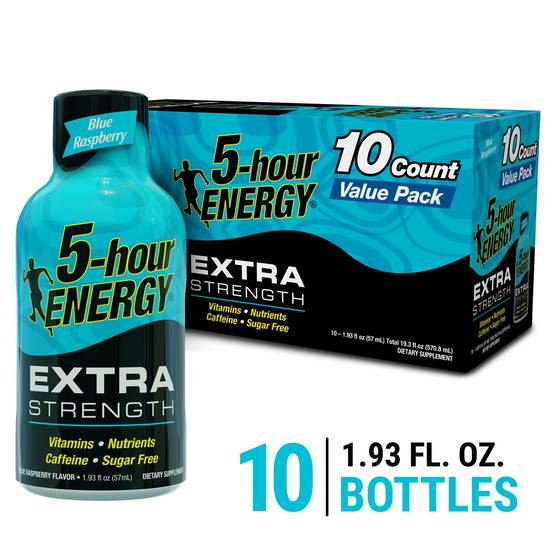 Order 5 Hour Energy Regular Strength Shots Berry Flavor (1.93 oz x 10 ct) food online from Rite Aid store, Wilmington on bringmethat.com