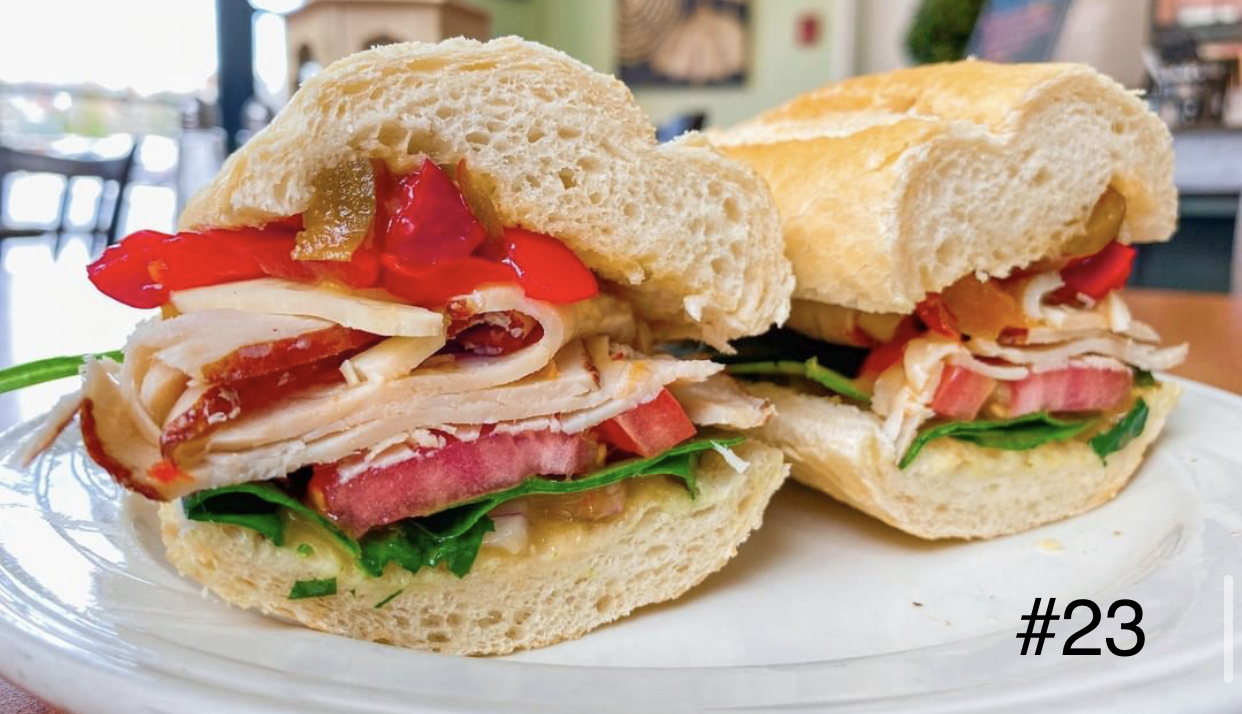 Order #23. Oven Roasted Turkey Sandwich food online from Boulangerie Cafe store, Syracuse on bringmethat.com