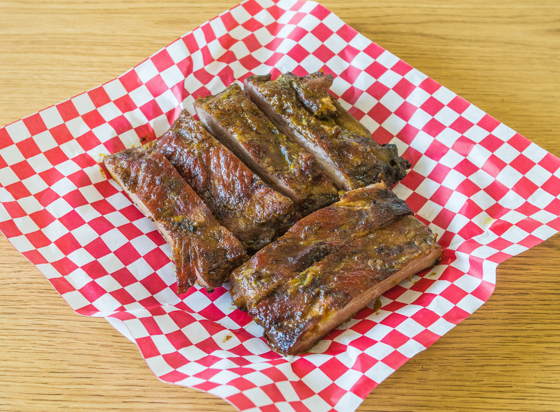 Order 1/2 Rack - Ribs food online from Maurice's Piggie Park store, Lexington on bringmethat.com