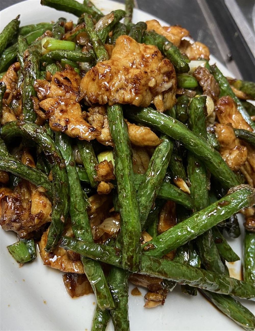Order Sichuan String Beans food online from China Island Asian Grill store, Flower Mound on bringmethat.com