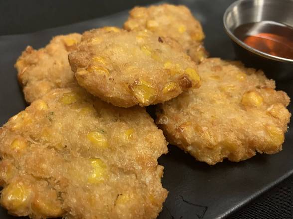Order Sweet Corn Patties (5 pcs) food online from A Bite of Lao and Thai store, Allen on bringmethat.com