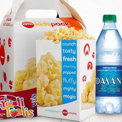 Order Kids Pack with Bottled Water & Frooti Tooti Candy food online from AMC Theatres Market Square 10 store, Dekalb on bringmethat.com