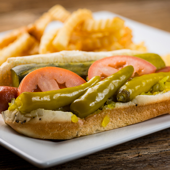 Order Chicago-Style Hot Dog food online from Rosatis Pizza store, Scottsdale on bringmethat.com