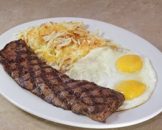 Order Angus Skirt Steak and Eggs food online from Eggcited store, Naperville on bringmethat.com