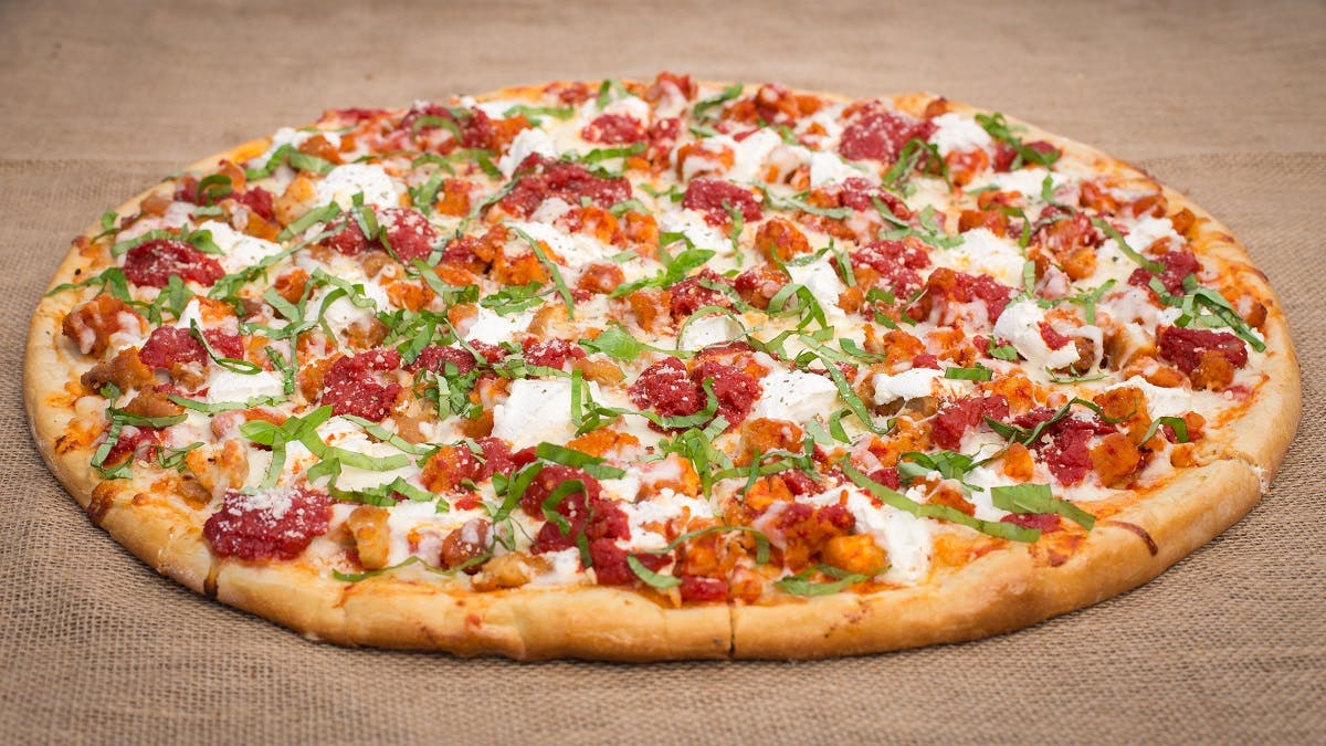 Order Chicken Parmesan Pizza - Small 12" (6 Slices) food online from La Casa De Pizzeria store, Troy on bringmethat.com