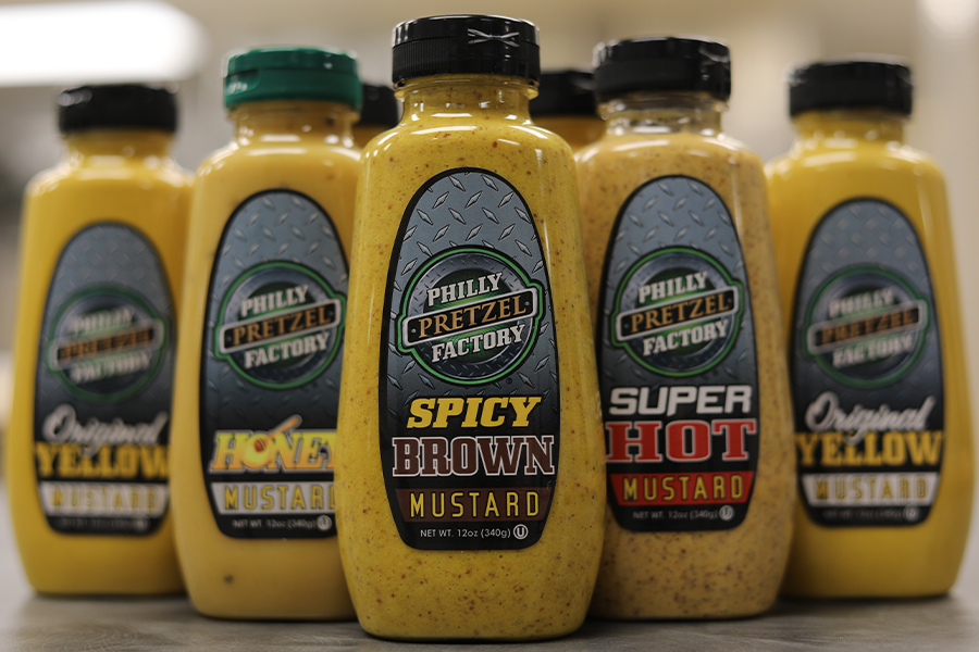 Order Bottle Yellow Mustard food online from Philly Pretzel Factory store, Phoenixville on bringmethat.com