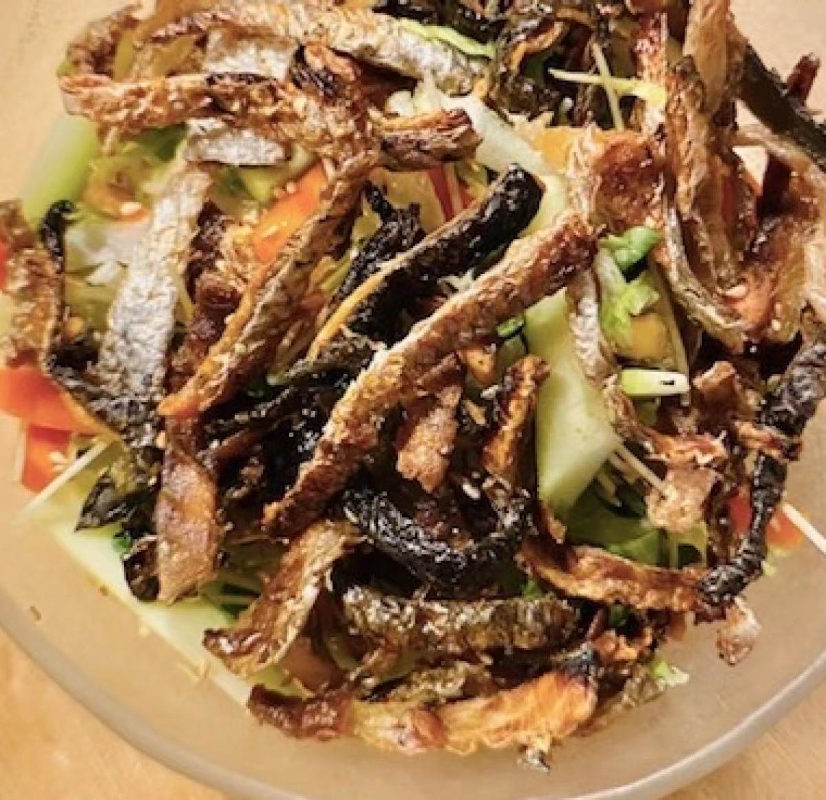 Order Salmon Skin Salad food online from EDO Sushi store, Lynbrook on bringmethat.com