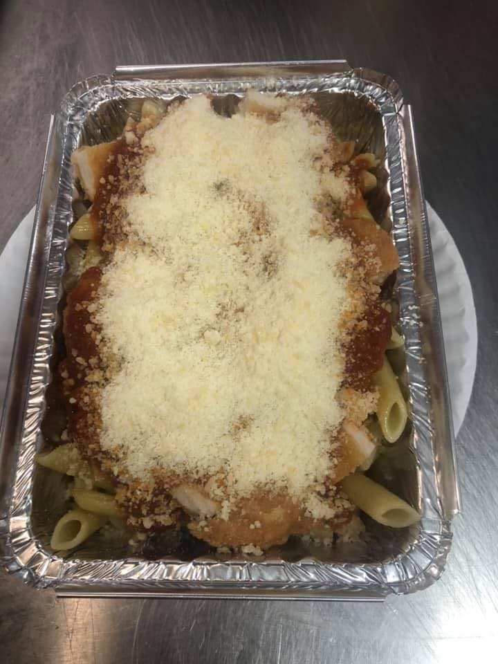 Order Pasta with Chicken Cutlet and marinara sauce - Pasta food online from Phillip's Roast Beef & Pizza store, Rowley on bringmethat.com