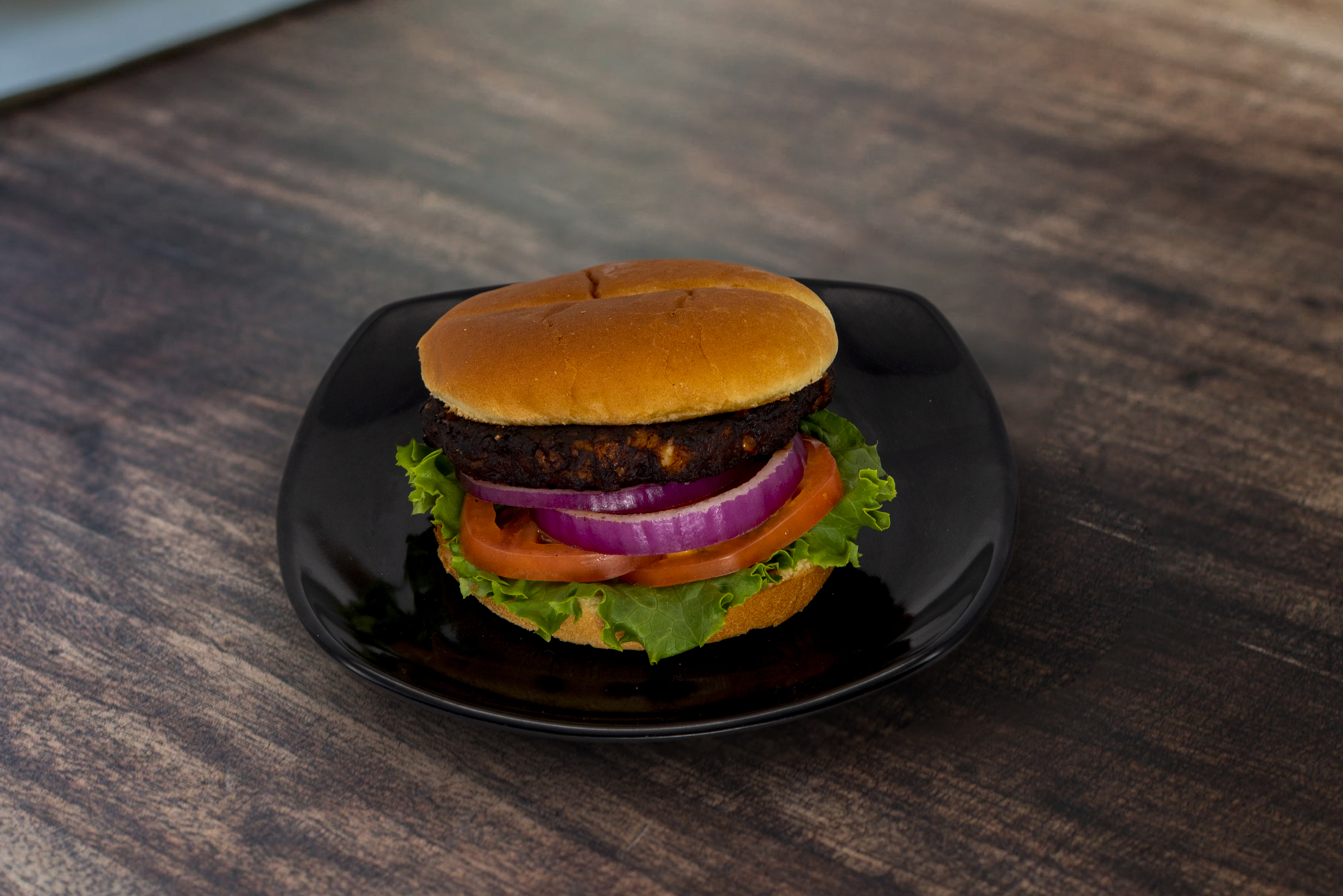 Order Black Bean Burger food online from Headshots Bar & Grill store, Wichita on bringmethat.com
