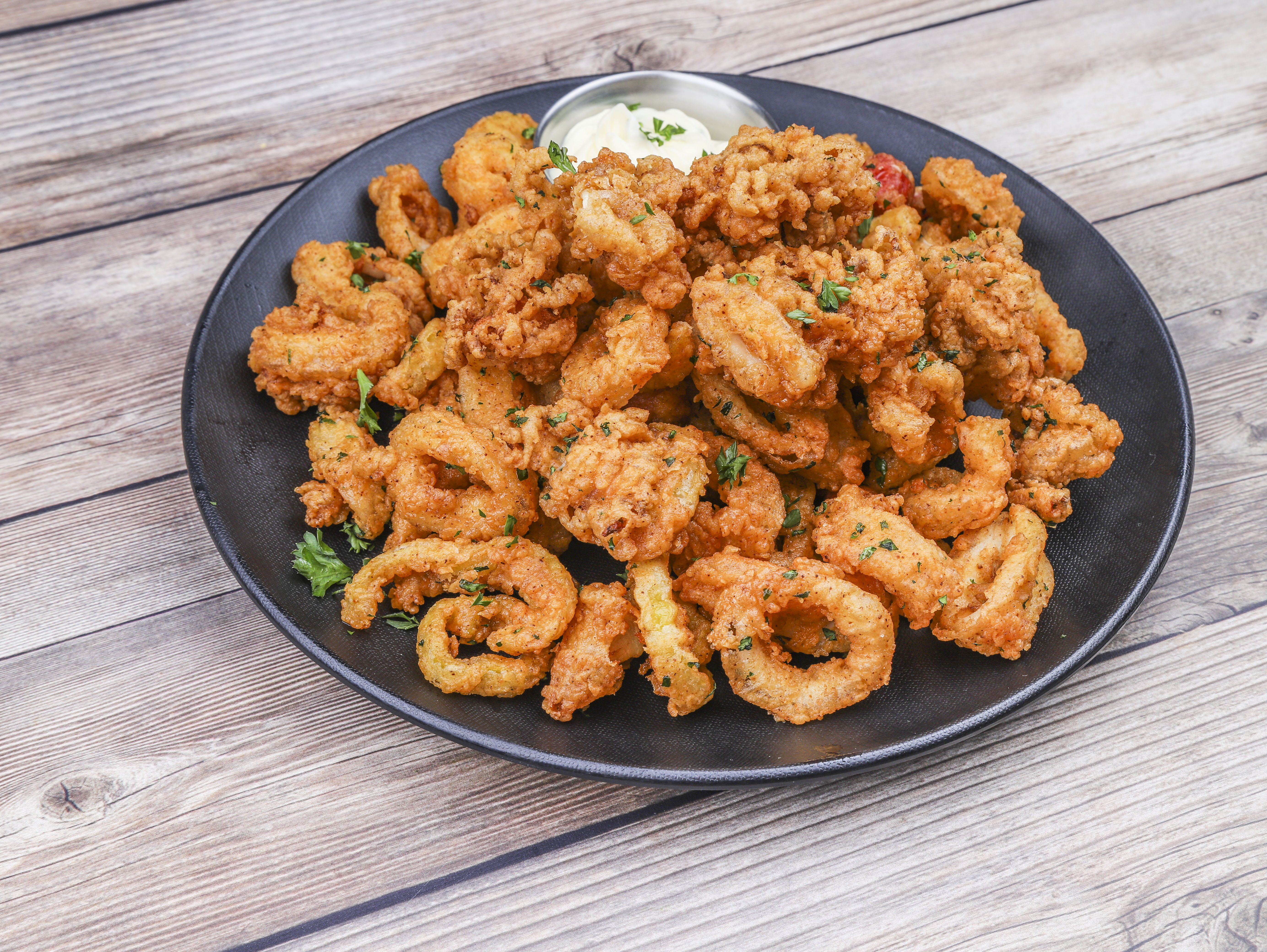 Order Lunch Fried Calamari food online from Jimmy V's Osteria & Bar store, Raleigh on bringmethat.com