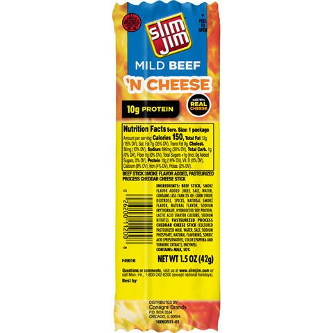 Order Slim Jim Beef & Cheese Twin Pack 1.5oz food online from 7-Eleven store, Lavon on bringmethat.com