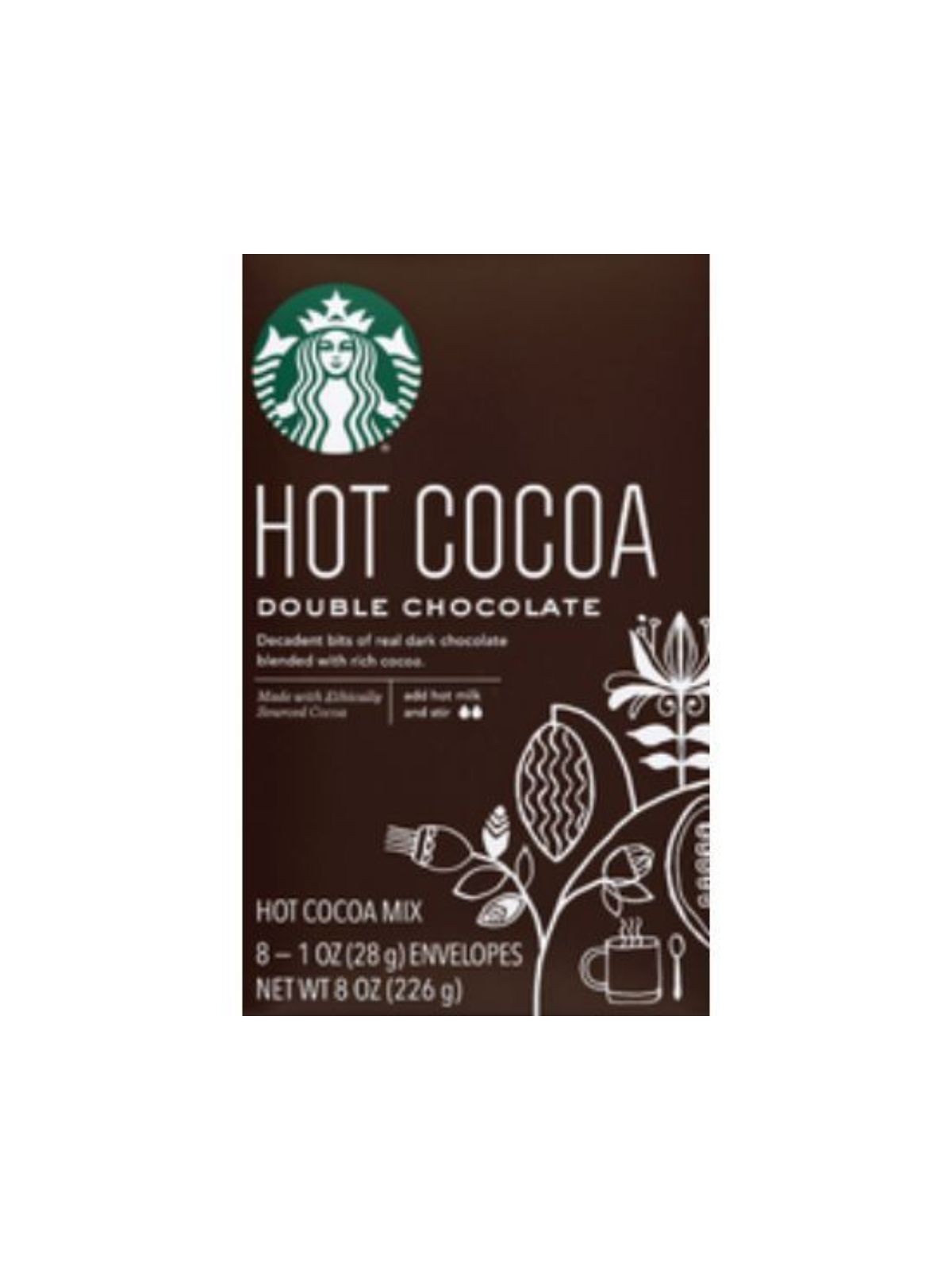 Order Starbucks Double Chocolate Hot Cocoa Mix (8 oz x 8 count) food online from Stock-Up Mart store, Minneapolis on bringmethat.com