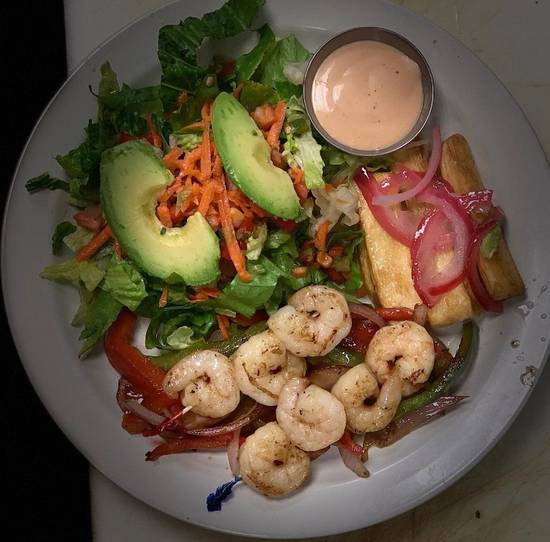 Order Grilled Shrimp PInchos food online from Punta Cana Latin Grill store, Athens on bringmethat.com