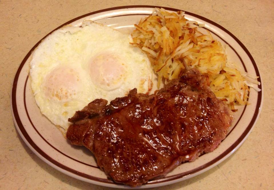 Order Steak and Eggs food online from New Day Cafe store, Terre Haute on bringmethat.com