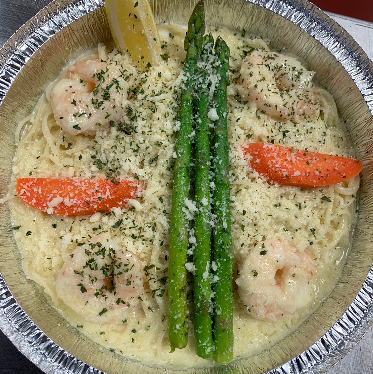 Order Shrimp Scampi - Entree food online from Dolce To-Go store, Lake Havasu City on bringmethat.com