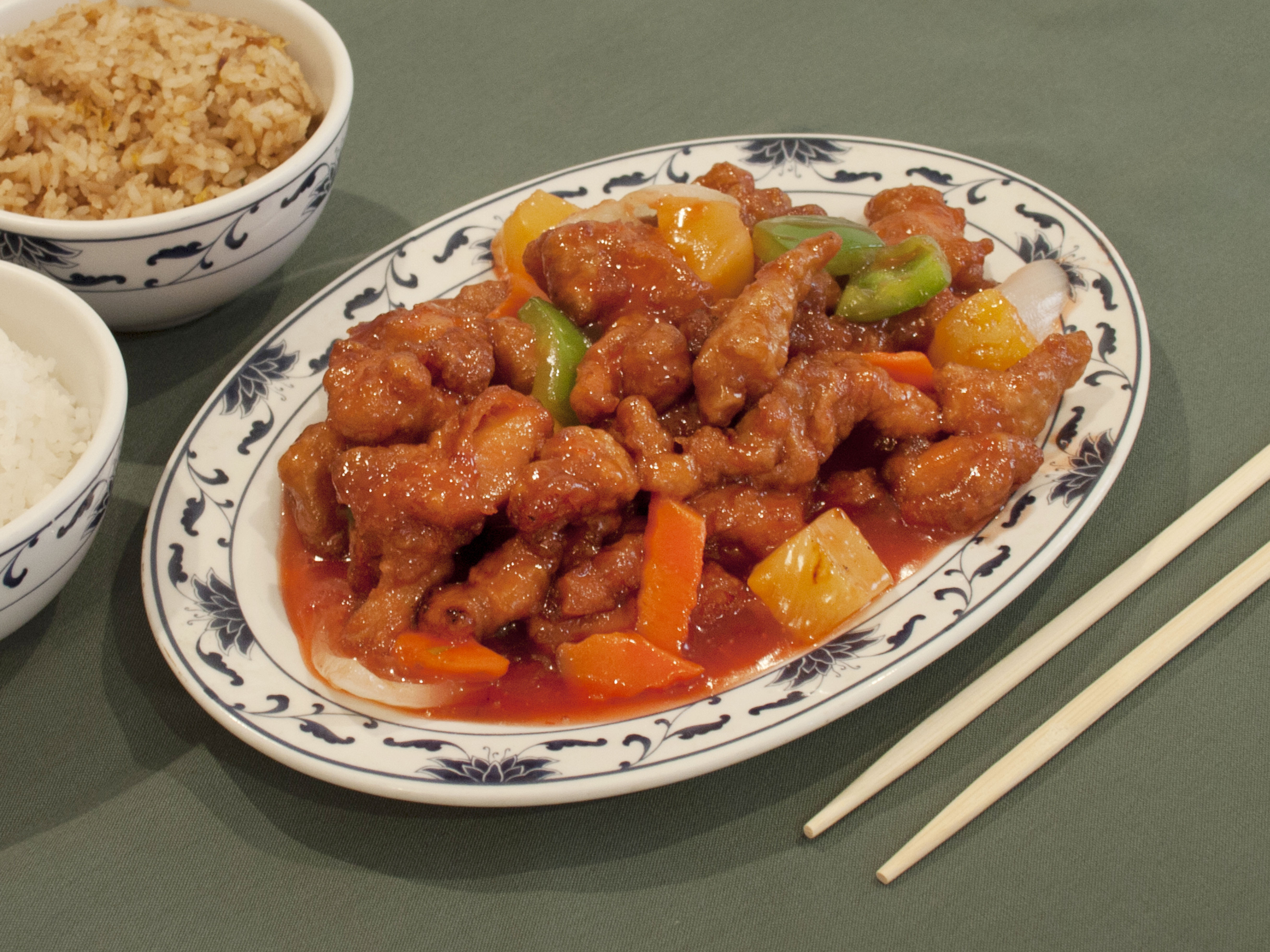 Order Sweet and Sour Pork Dinner food online from Pacific Eatery & Catering Gourmet Chinese Cuisine store, Columbus on bringmethat.com