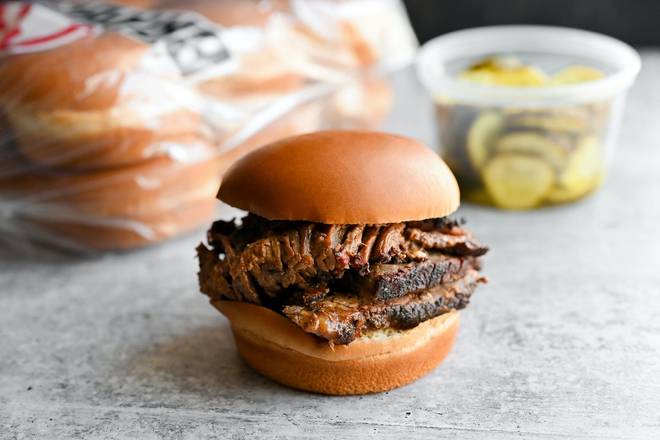 Order Beef Brisket Sandwich Pack food online from City Barbeque Lake Boone Trail store, Raleigh on bringmethat.com
