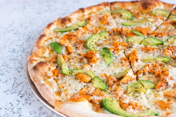 Order Sriracha Chicken and Avocado Pizza food online from Otto Pizza store, Brookline on bringmethat.com