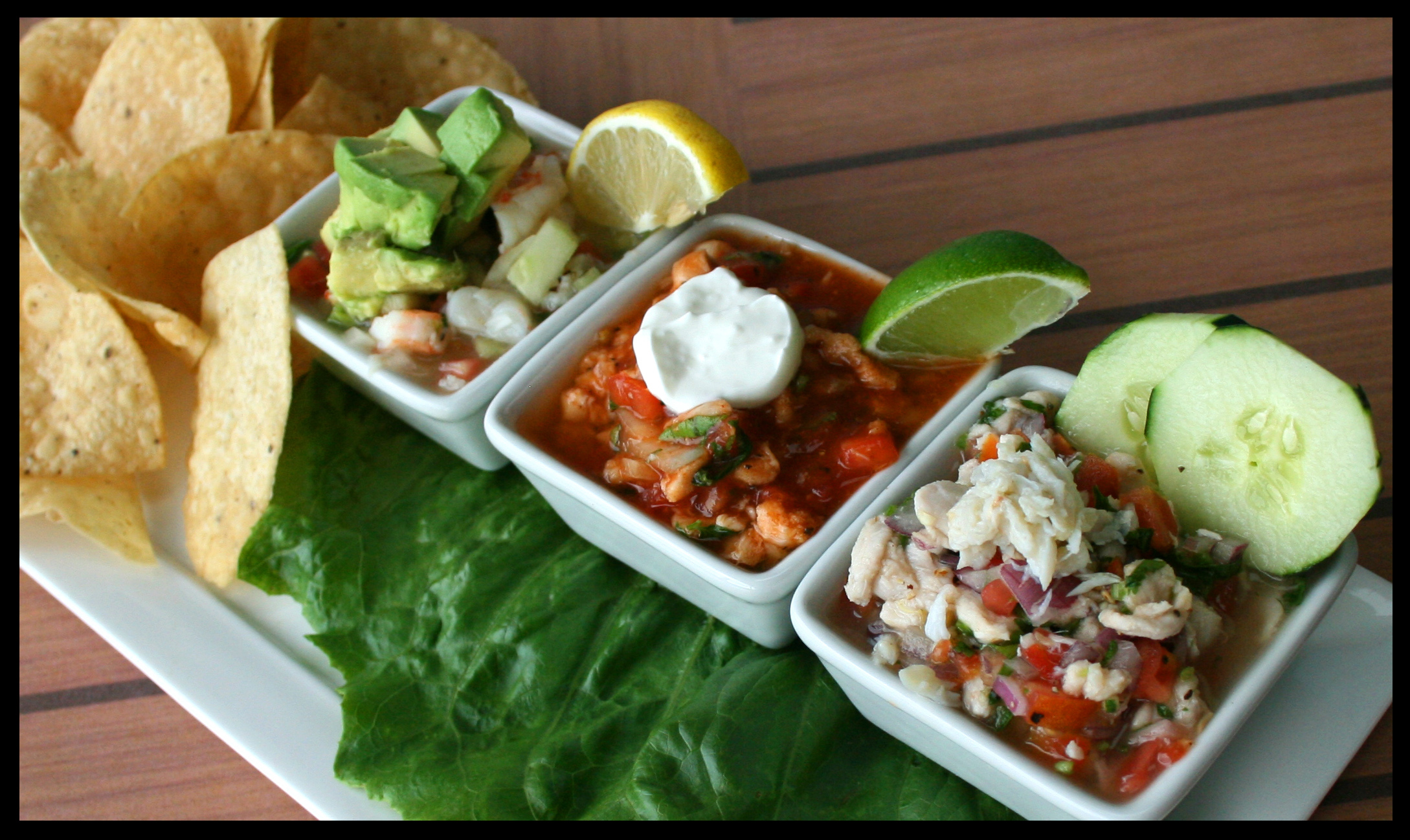Order Ceviche Trio food online from Coyote Grill store, Laguna Beach on bringmethat.com