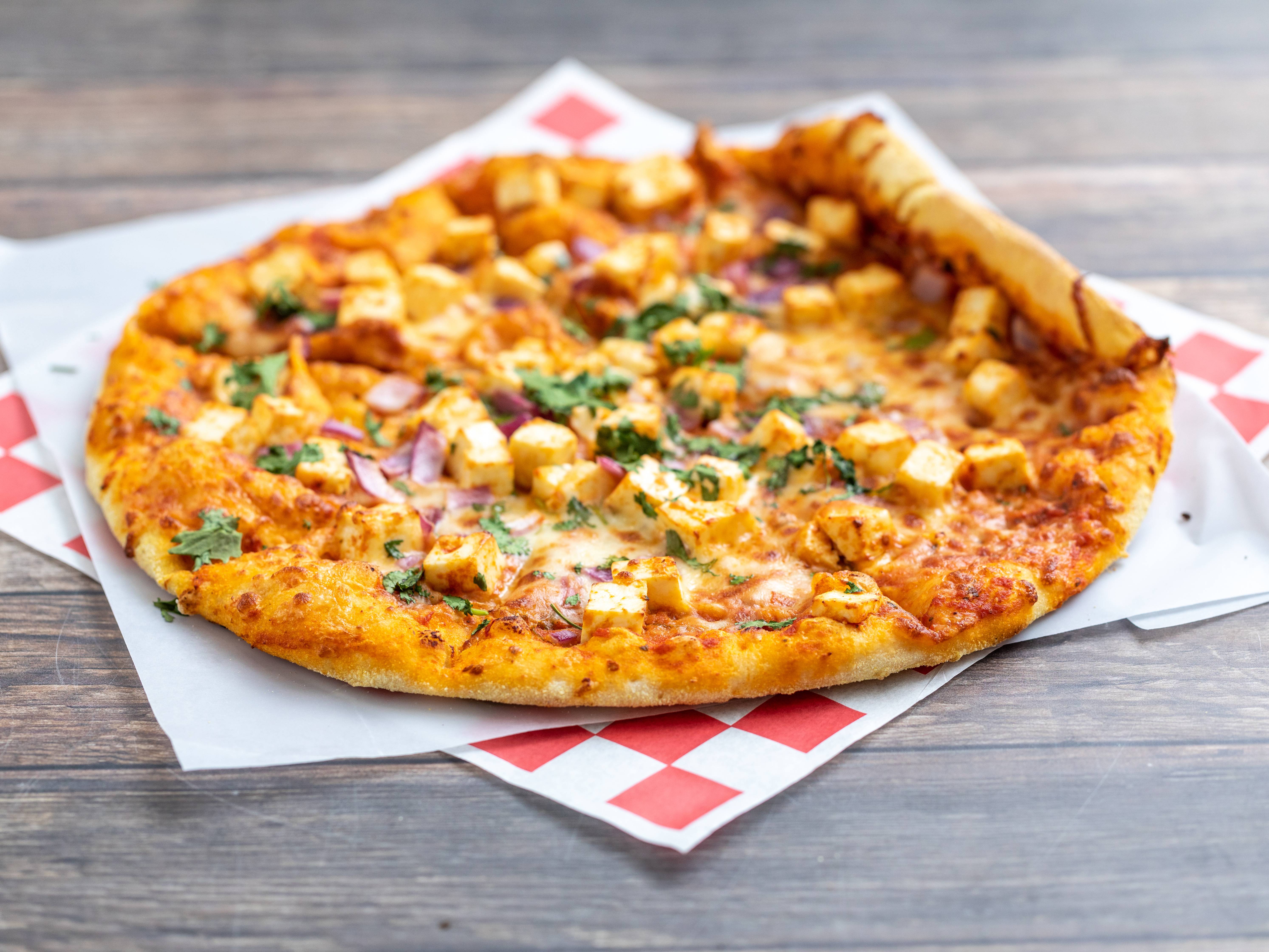 Order Paneer Tikka Masala Pizza food online from Veggie Crust store, Somerville on bringmethat.com