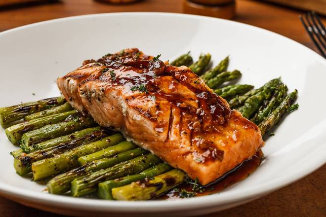 Order Honey Garlic Salmon food online from Capital City Grill Downtown store, Baton Rouge on bringmethat.com