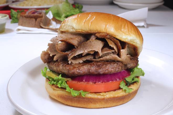 Order Gyros Burger food online from Koko Mediterranean Grille store, Chicago on bringmethat.com