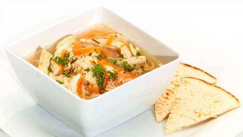 Order Greek Lemon Chicken Soup food online from Taziki Mediterranean Café store, Northglenn on bringmethat.com